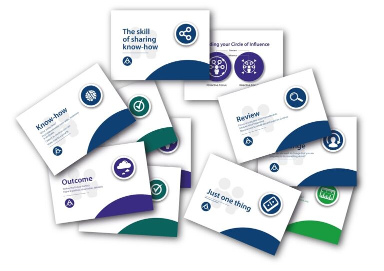 Mentoring toolkit cards laid out