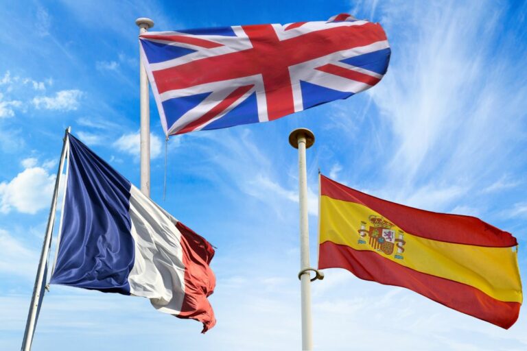 flags french spanish english multiple language delivery