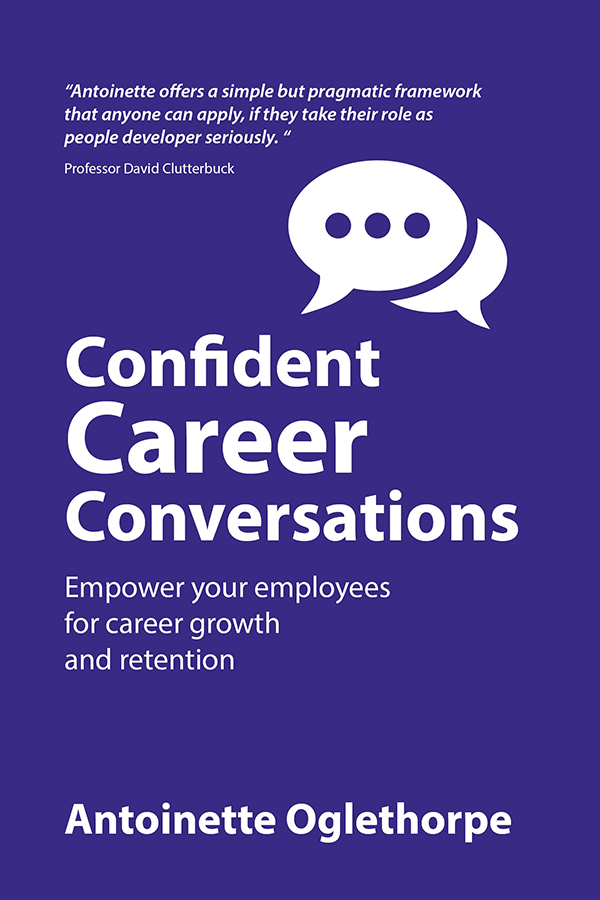 Confident Career Conversations book cover by Antoinette Oglethorpe