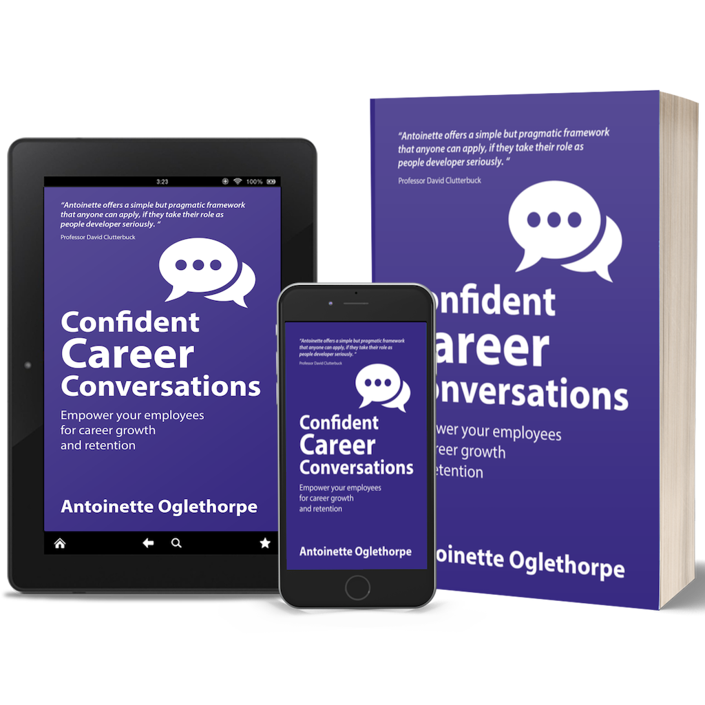 confident career conversations book Cover by Author Antoinette Oglethorpe