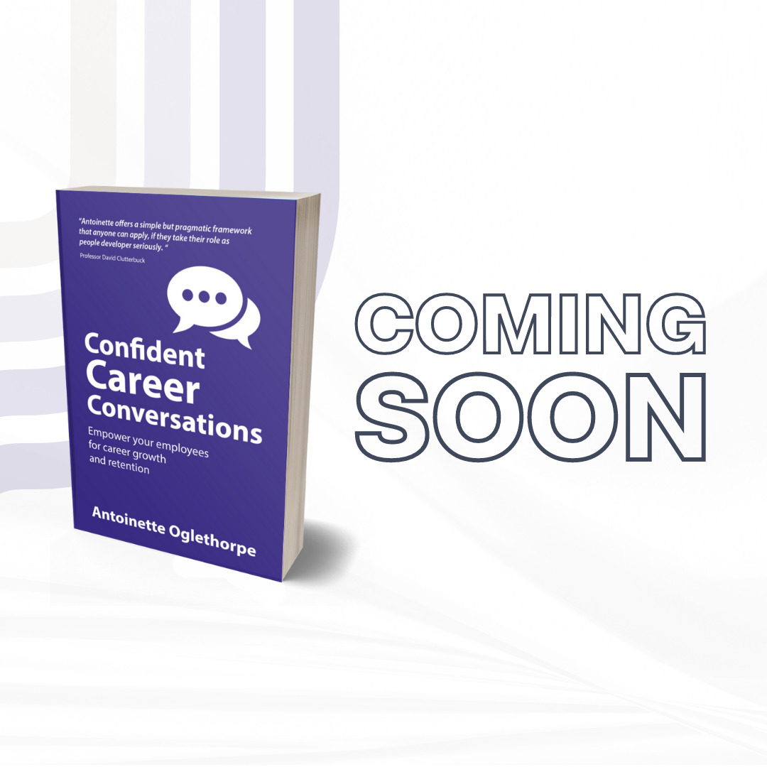 Pre-launch paperback cover of confident career conversations book by antoinette oglethorpe coming soon