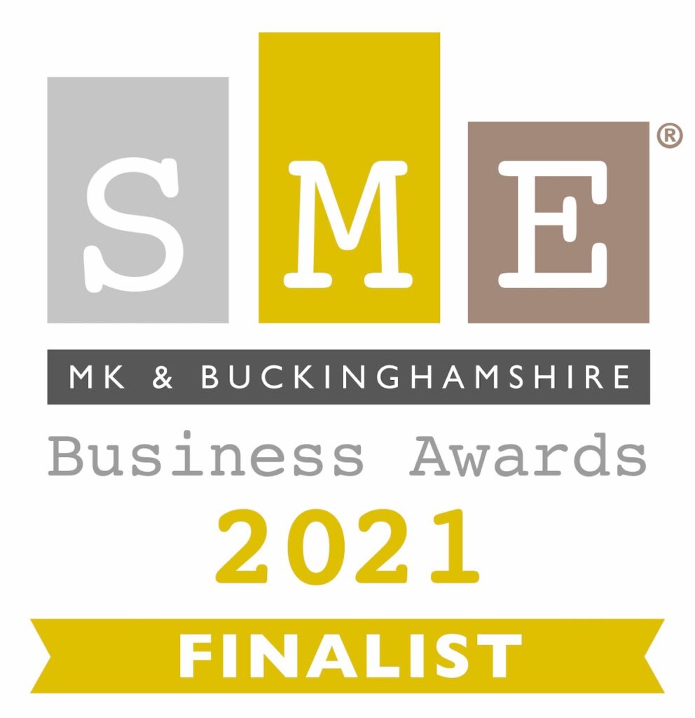 Logo for the SME MK & Buckinghamshire Business Awards 2021, celebrating the finalists at the SME MK & Buckinghamshire Awards.